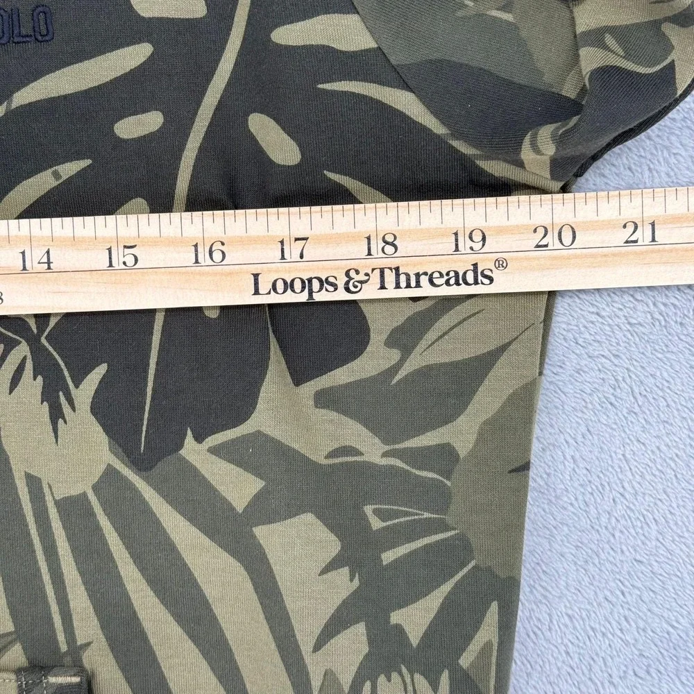 Polo Ralph Lauren Men's Palm-Camo Double-Knit Hoodie Sweatshirt Size Small‎ NEW